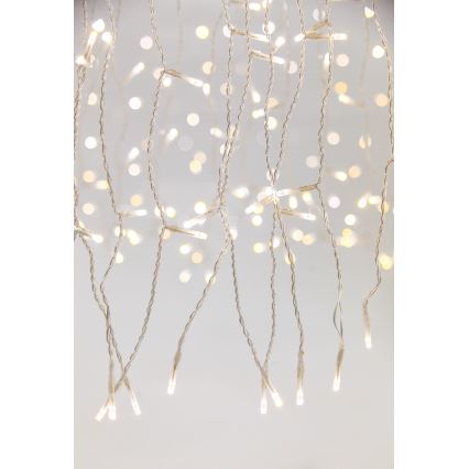 LED Aptumšojama āra Ziemassvētku aizkars CURTAIN 360xLED/8,4W/230V 2x2 m IP44 silti balta + tālvadības pults
