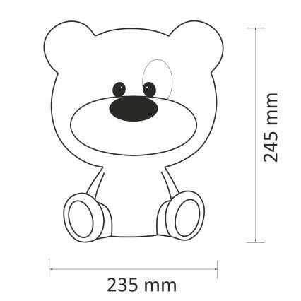 LED Aptumšojama bērnu nakts lampa BIBI 2,5W/230V