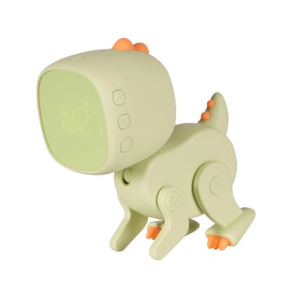 LED RGBW Aptumšojama bērnu nakts lampiņa ar modinātāju ROBOT LED/1W/5V 1200 mAh