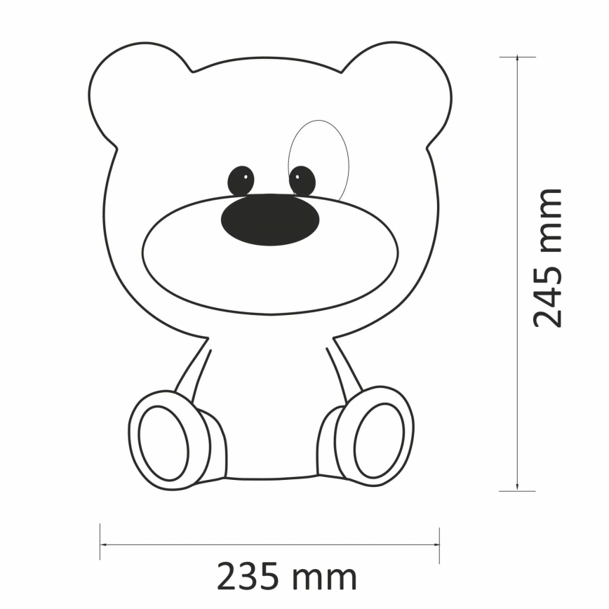 LED Aptumšojama bērnu skārienvadāma lampa BIBI LED/2,5W/3,7V 1200 mAh