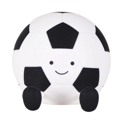 LED Aptumšojama bērnu skārienvadāma lampa FOOTBALL LED/2W/5V USB 1200 mAh balta/melna