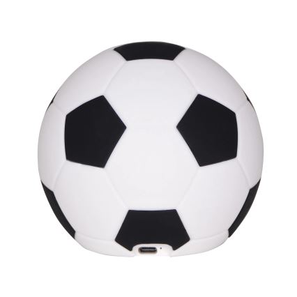 LED Aptumšojama bērnu skārienvadāma lampa FOOTBALL LED/2W/5V USB 1200 mAh balta/melna