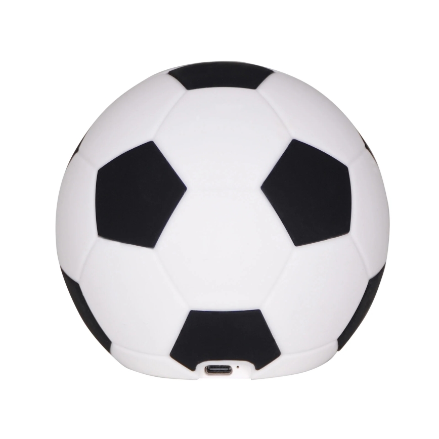 LED Aptumšojama bērnu skārienvadāma lampa FOOTBALL LED/2W/5V USB 1200 mAh balta/melna
