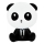 LED Aptumšojama bērnu skārienvadāma lampa PANDA LED/2,5W/3,7V 1200 mAh