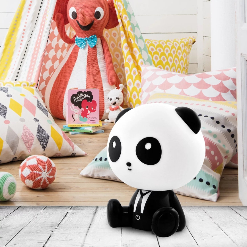 LED Aptumšojama bērnu skārienvadāma lampa PANDA LED/2,5W/3,7V 1200 mAh