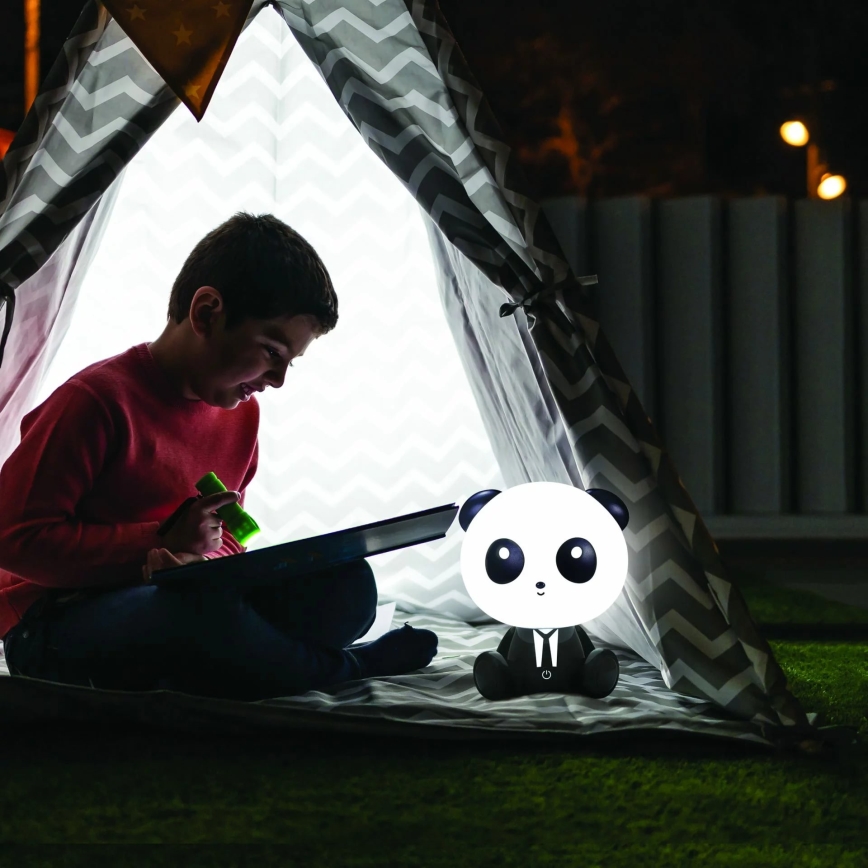 LED Aptumšojama bērnu skārienvadāma lampa PANDA LED/2,5W/3,7V 1200 mAh