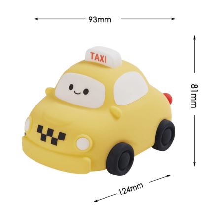 LED Aptumšojama bērnu skārienvadāma lampa TAXI LED/1W/5V USB 1200 mAh taxi dzeltena