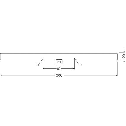 LED Aptumšojama dienasgaismas spuldze S14d/3W/230V 2700K 30 cm CRI 90 - Osram