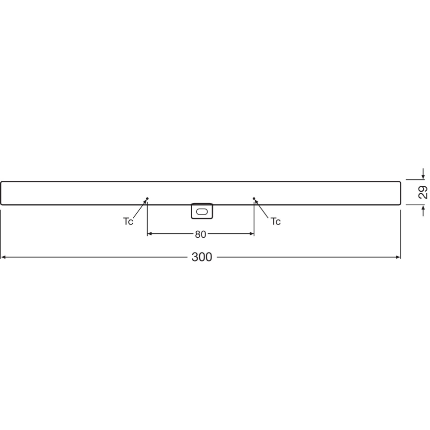 LED Aptumšojama dienasgaismas spuldze S14d/3W/230V 2700K 30 cm CRI 90 - Osram
