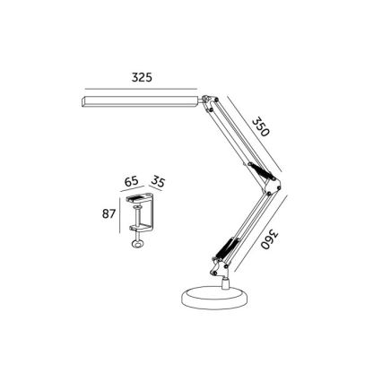 LED Aptumšojama galda lampa 2in1 USB TENUIX LED/14W/5V 3000-6000K balta