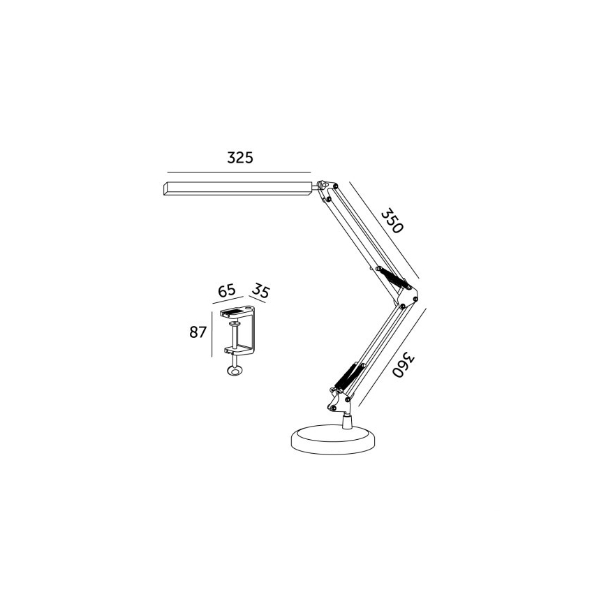 LED Aptumšojama galda lampa 2in1 USB TENUIX LED/14W/5V 3000-6000K balta