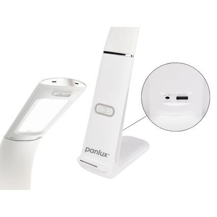 LED Aptumšojama galda lampa ar bezvadu uzlādi un sensors LORD EVO LED/8W/230V 3000K/4500K/6000K balta