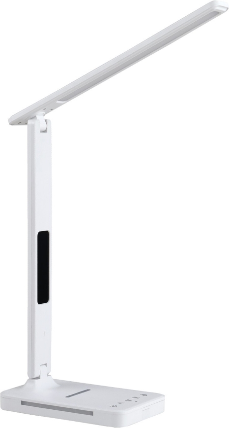 LED Aptumšojama galda lampa ar bezvadu uzlādi QI, ekrāns un USB ports LED/7W/230V 3000-6000K balta