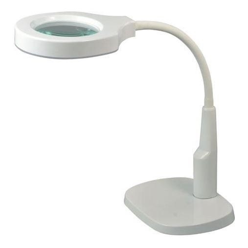 LED Aptumšojama galda lampa ar bifokālo palielināmo stiklu LED/6W/230V 6000-7000K balta