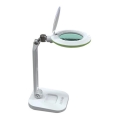 LED aptumšojama galda lampa ar lupu LED/7W/230V 6500K balta