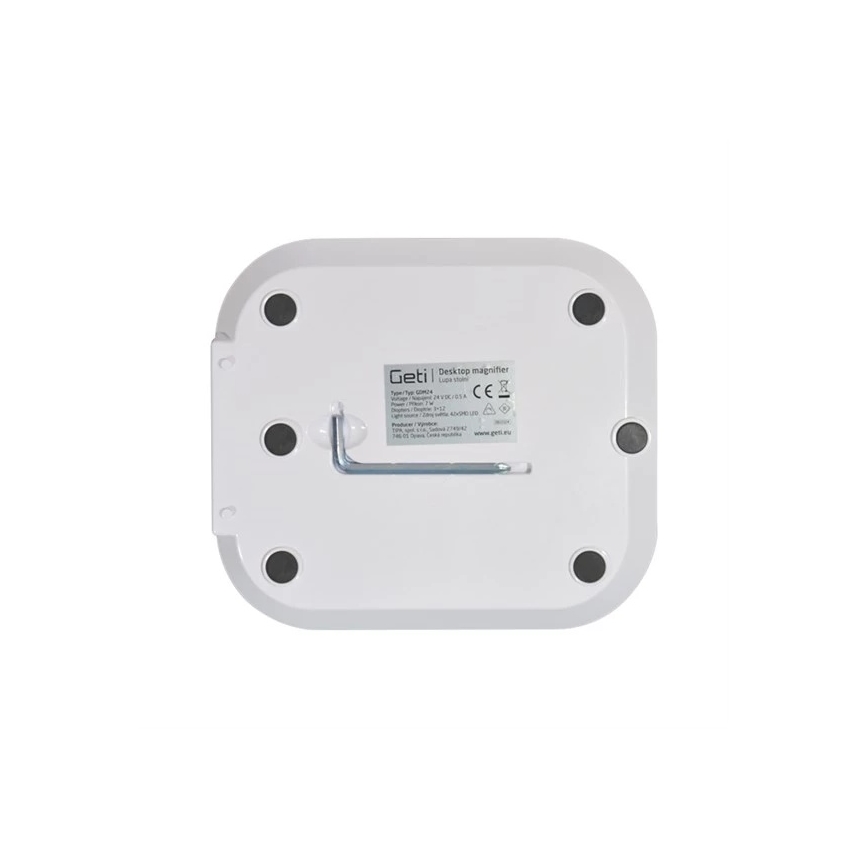 LED aptumšojama galda lampa ar lupu LED/7W/230V 6500K balta