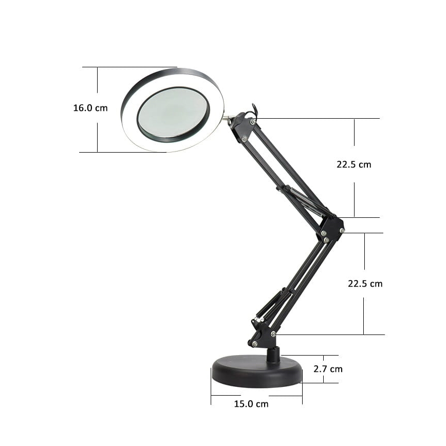 LED Aptumšojama galda lampa ar palielināmo stiklu LED/10W/230V 3000/4500/6000K