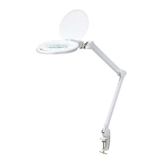 LED Aptumšojama galda lampa ar palielināmo stiklu LED/10W/230V balta