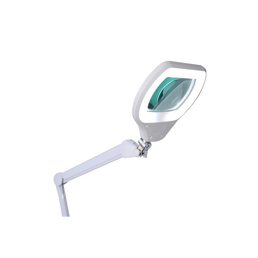 LED Aptumšojama galda lampa ar palielināmo stiklu LED/12W/230V balta