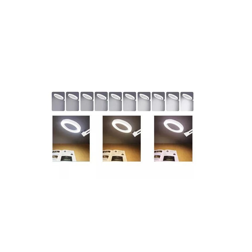 LED Aptumšojama galda lampa ar palielināmo stiklu LED/6W/5V 3000K/4000K/6000K balta
