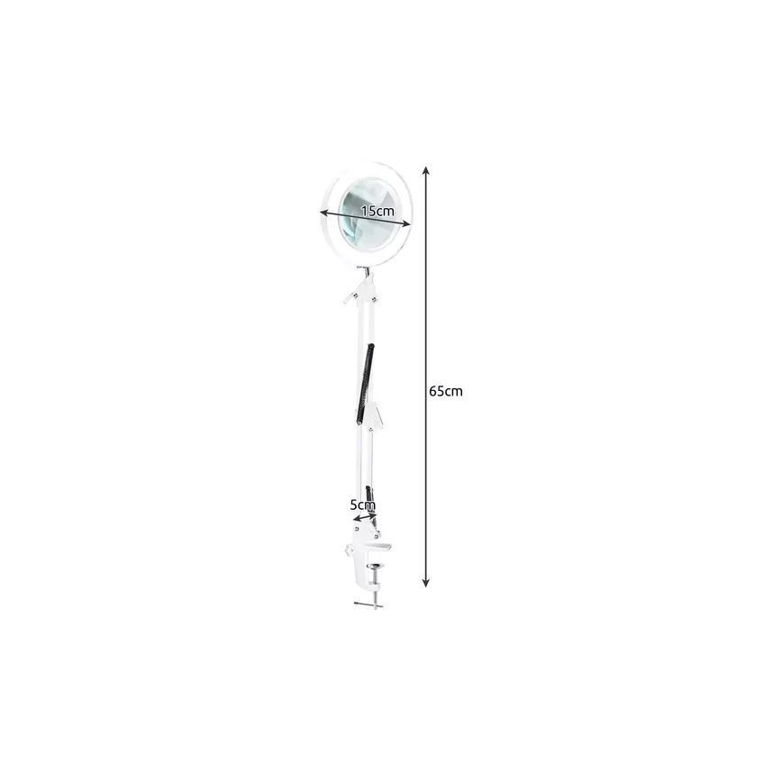LED Aptumšojama galda lampa ar palielināmo stiklu LED/6W/5V 3000K/4000K/6000K balta