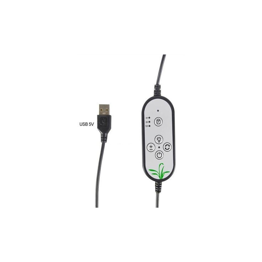 LED Aptumšojama galda lampa ar stiprinājumu augu audzēšanai LED/12W/5V