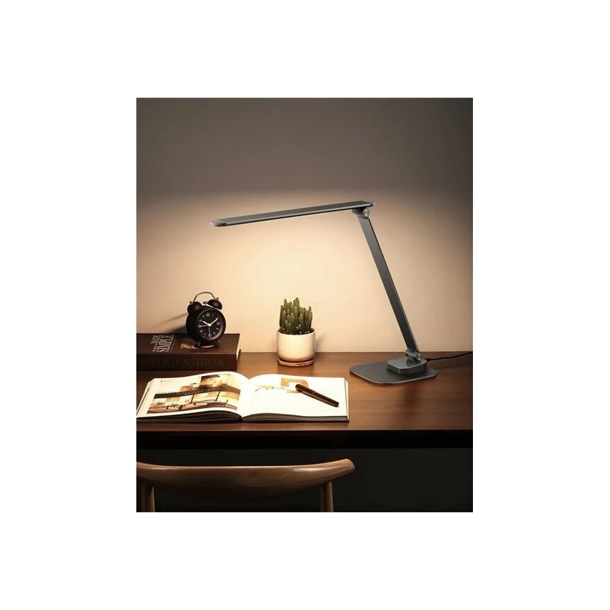 LED Aptumšojama galda lampa ar USB LED/7,5W/230V 3000K/4000K/5500K antracīta
