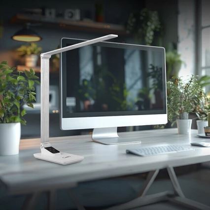 LED Aptumšojama galda lampa ar USB LED/7W/230V 3000K/4000K/5500K balta