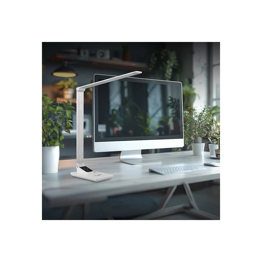 LED Aptumšojama galda lampa ar USB LED/7W/230V 3000K/4000K/5500K balta