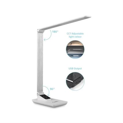 LED Aptumšojama galda lampa ar USB LED/7W/230V 3000K/4000K/5500K balta