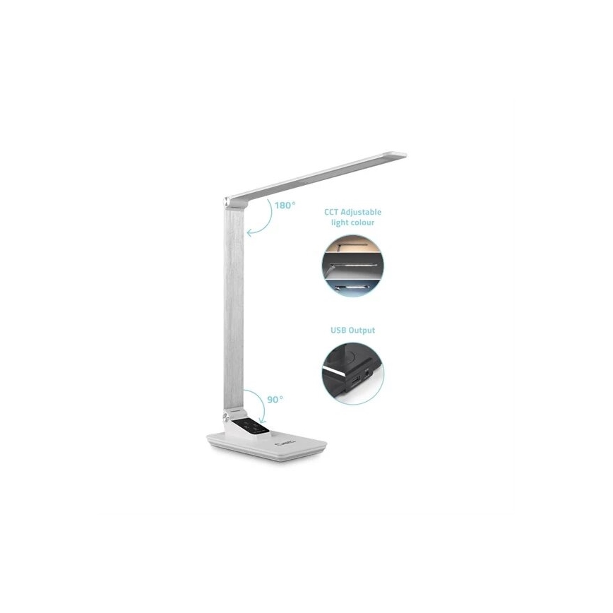 LED Aptumšojama galda lampa ar USB LED/7W/230V 3000K/4000K/5500K balta