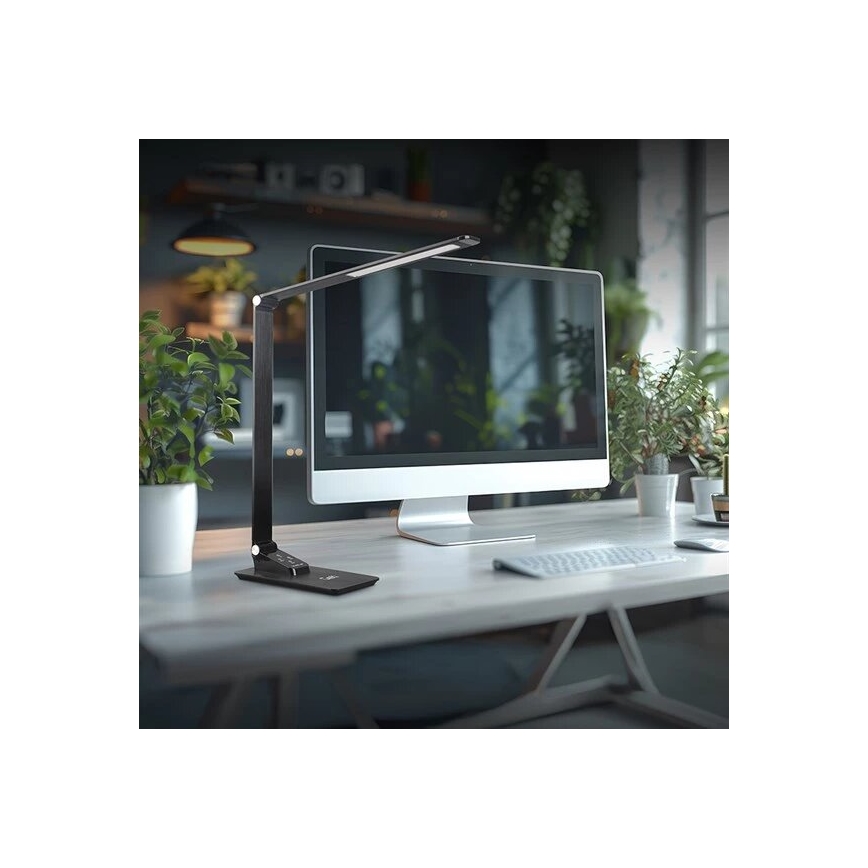 LED Aptumšojama galda lampa ar USB LED/7W/230V 3000K/4000K/5500K melna