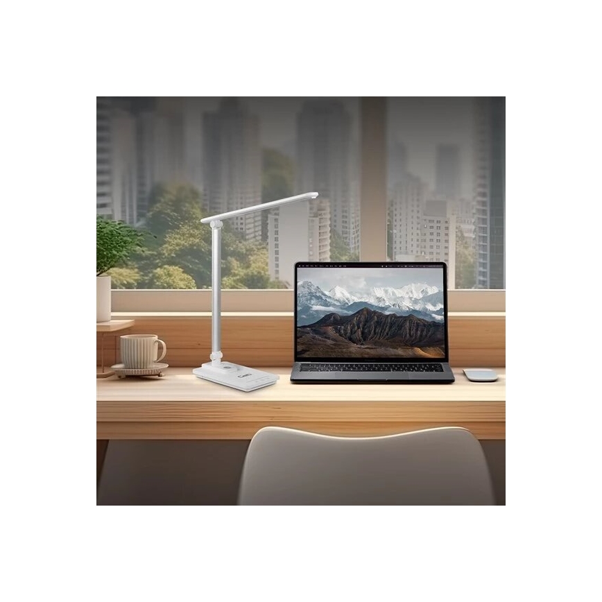 LED Aptumšojama galda lampa ar USB LED/9W/230V 3000K/4000K/5500K balta
