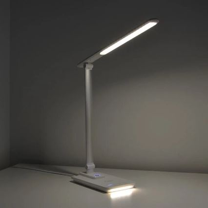 LED Aptumšojama galda lampa ar USB LED/9W/230V 3000K/4000K/5500K balta