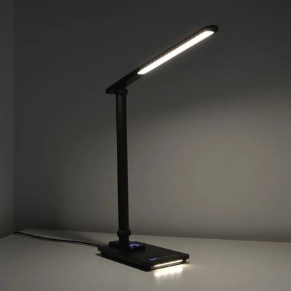 LED Aptumšojama galda lampa ar USB LED/9W/230V 3000K/4000K/5500K melna