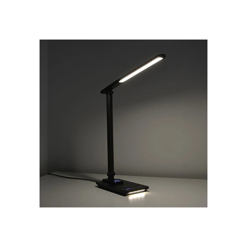 LED Aptumšojama galda lampa ar USB LED/9W/230V 3000K/4000K/5500K melna