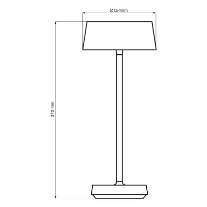LED Aptumšojama skārienvadāma āra galda lampa CASABLANCA LED/3,4W/5V USB 3600 mAh IP44 balta