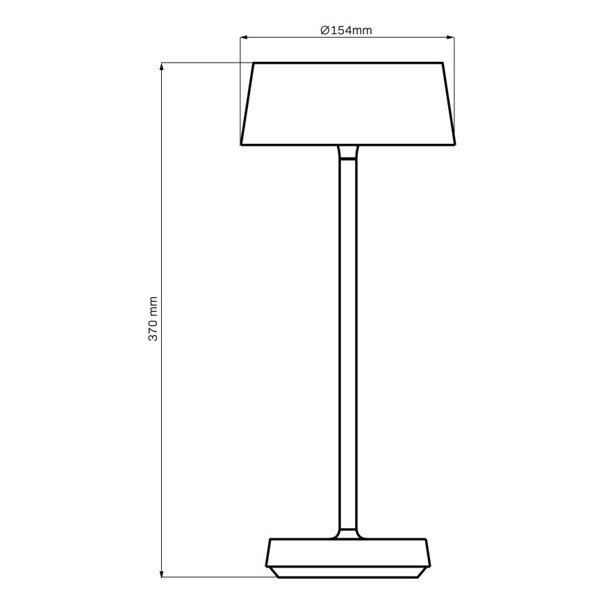 LED Aptumšojama skārienvadāma āra galda lampa CASABLANCA LED/3,4W/5V USB 3600 mAh IP44 balta