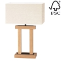 LED Aptumšojama galda lampa HAKON 1xE27/40W+ 2xLED/7,5W/230V 55 cm ozols – FSC sertificēts