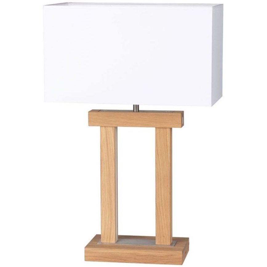 LED Aptumšojama galda lampa HAKON 1xE27/40W+2xLED/7,5W/230V 55 cm ozols