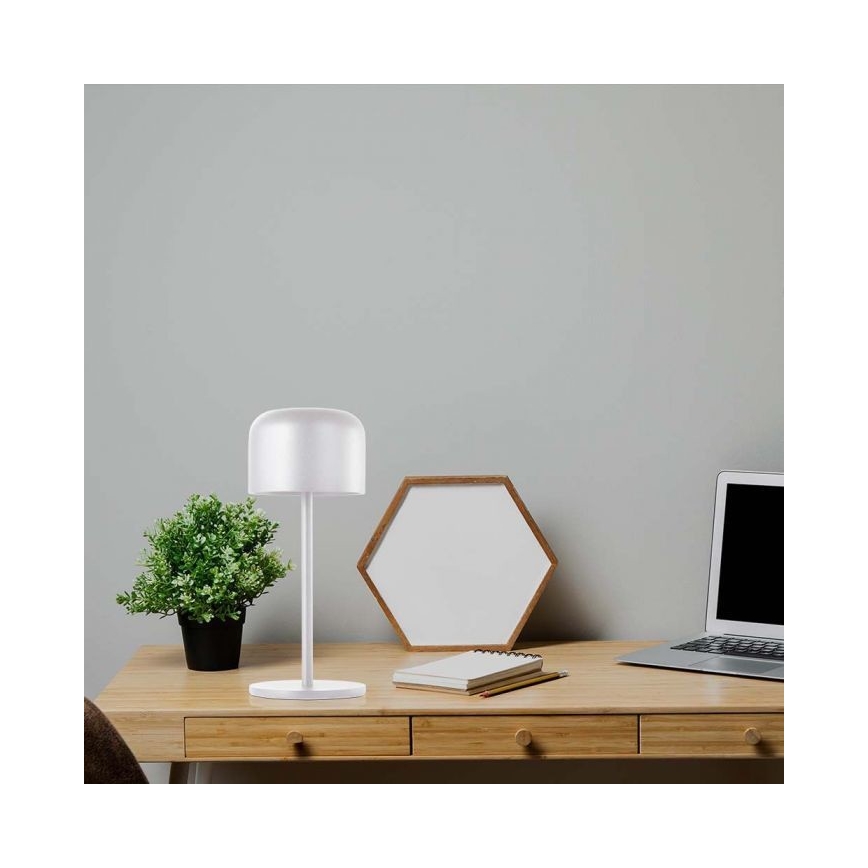 LED Aptumšojama uzlādējama skārienvadāma galda lampa LED/1,5W/5V 2700-5700K IP54 2200 mAh balta