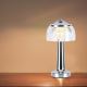 LED Aptumšojama uzlādējama skārienvadāma galda lampa LED/1W/5V 3000-6000K 1800 mAh hroms