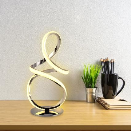 LED Aptumšojama galda lampa LED/28W/230V 3000/4000/6500K spīdīgi hromēts
