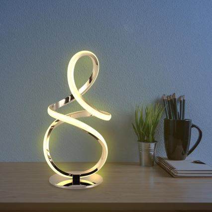 LED Aptumšojama galda lampa LED/28W/230V 3000/4000/6500K spīdīgi hromēts