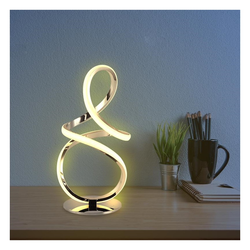 LED Aptumšojama galda lampa LED/28W/230V 3000/4000/6500K spīdīgi hromēts