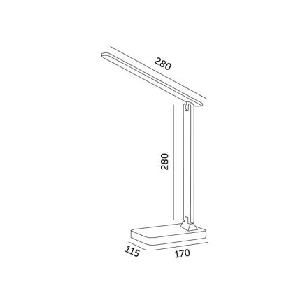 LED Aptumšojama galda lampa NOBLITE N LED/7W/230V 3000/4000/6500K balta