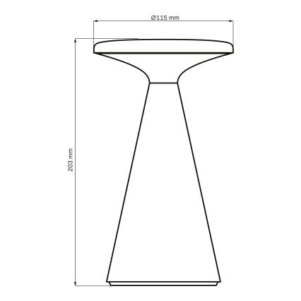 LED Aptumšojama skārienvadāma āra galda lampa PAROS LED/1,8W/5V USB 1800 mAh IP44 balta