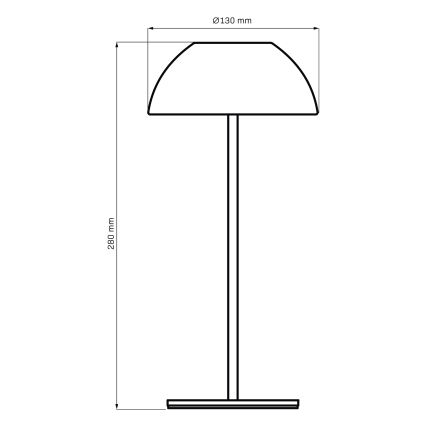 LED Aptumšojama skārienvadāma āra galda lampa TANZANIA LED/1,8W/5V USB 1800 mAh IP44 balta