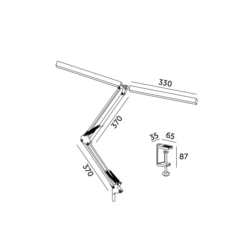 LED Aptumšojama galda lampa TENUIX DUO 2xLED/14W/230V 3000-6000K balta