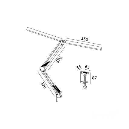 LED Aptumšojama galda lampa TENUIX DUO 2xLED/14W/230V 3000-6000K